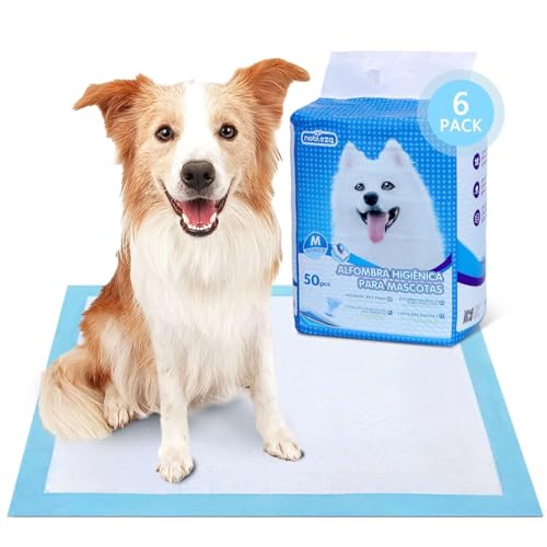 Nobleza 300pz Ultra saugfähige Hunde Trainingsunterlagen Welpenunterlage Welpen Toilettenmatte, 60x60cm von Nobleza