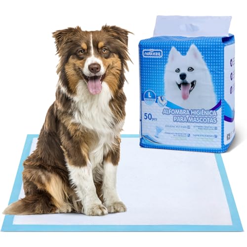 Nobleza 50pz Ultra saugfähige Hunde Trainingsunterlagen Welpenunterlage Welpen Toilettenmatte, 60x90cm von Nobleza