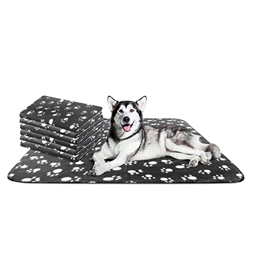 Nobleza - 6 x Hundedecke Weiche Fleecedecke Waschbare Deck für Haustier Hunde Katzen Welpen Weiche Warme Matte, Schwarz, 160 * 100cm von Nobleza