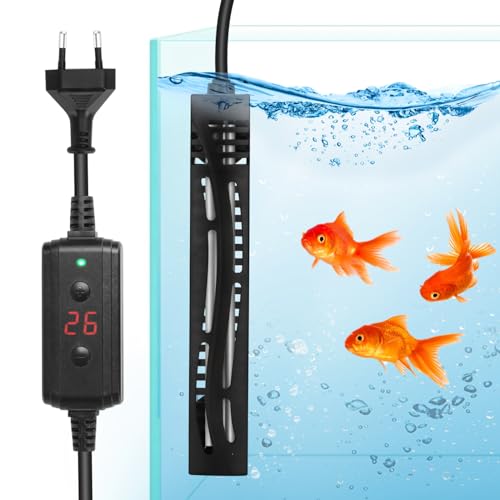 Nobleza – Aquarium Heizstab 30-100L, 100W Tauch-Aquarium Heizer, Aquarium-Heizung, Sicherheits-Quarz-Tankheizung, Externer Temperaturregler (15–35 °C) von Nobleza