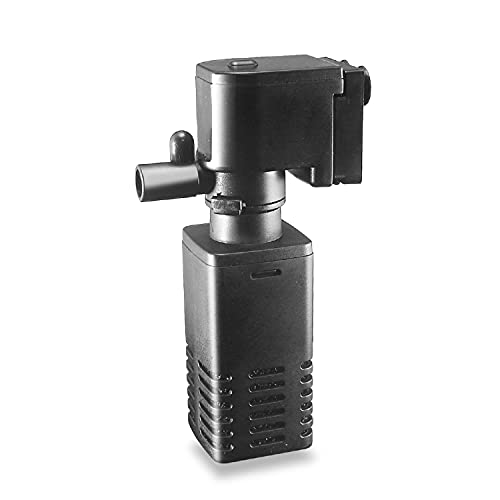 Nobleza Aquarium Innenfilter, Aquariumfilter mit einstellbarem Durchfluss und Wasserpumpe für 20-80L Aquarium, Leise, 4W/400L/H von Nobleza