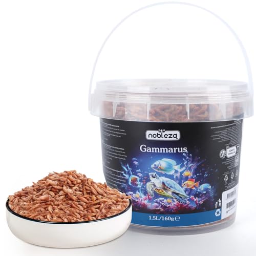 Nobleza Gammarus Futter für Schildkröten und Wasserschildkröten aus hochwertigen natürlichen Flussgarnelen(160g / 1500ML) von Nobleza