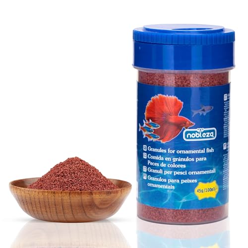 Nobleza - Hauptfutter für Alle Kleine Fische, Langsam Sinkendes Weichfischgranulat, 45g / 100 ml von Nobleza