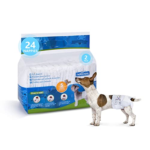 Nobleza Hund Windeln Einweg Weiblich Welpen Training Windeln Super Absorbent Pet Wraps 36 Pack, Größe S von Nobleza