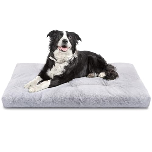 Nobleza Hundebett Grosse Hunde Waschbar, Super Weiches und Flauschiges Anti-Angst Hundebett, Hochwertiges Plüsch Hundebett mit Rutschfestem Boden, Hundekissen, Hundematte rutschfest, 95x60x10 cm, L von Nobleza