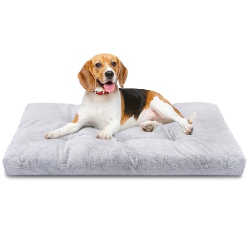 Nobleza Hundebett Mittelgroße Hunde Waschbar, Super Weiches und Flauschiges Anti-Angst Hundebett, Hochwertiges Plüsch Hundebett mit Rutschfestem Boden, Hundekissen, Hundematte rutschfest, 80x50x10 cm von Nobleza