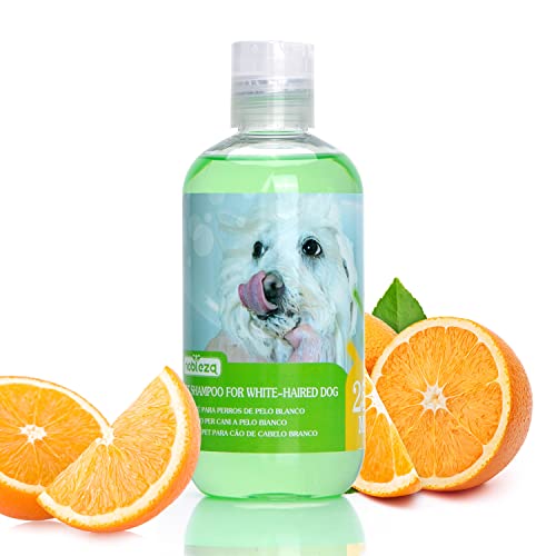 Nobleza Hundeshampoo weißes Fell - Optimale Fellpflege bei hellem & weißen Fell,Hundeshampoo für Weisse Hunde Hund Shampoo Malteser, Havaneser und Bichon 250ml von Nobleza