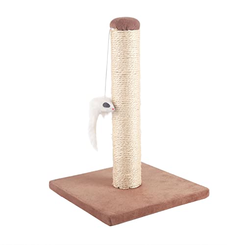 Nobleza - Katzenbaum mit Pfosten-Sisal-Kratze Kätzchen Spielturm mit Hängespielzeug Kleine Katze Kletteraktivitätszentrum, Braun, 25 * 25 * 35cm von Nobleza