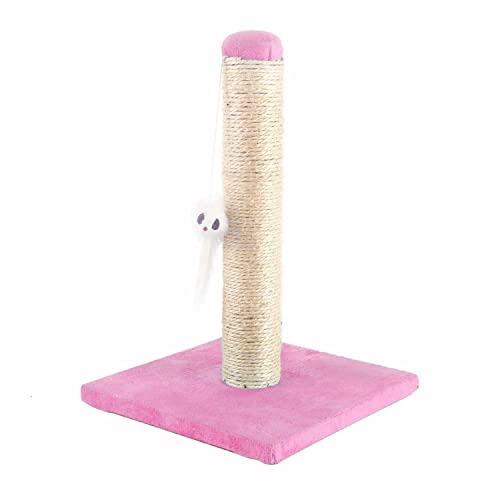 Nobleza - Katzenbaum mit Pfosten-Sisal-Kratze Kätzchen Spielturm mit Hängespielzeug Kleine Katze Kletteraktivitätszentrum, Fuchsia, 25 * 25 * 35cm von Nobleza