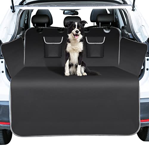 Nobleza Kofferraumschutz Hund, Kofferraum Schutzmatte mit Ladekantenschutz, Universale Autodecke für Hunde mit 2 Aufbewahrungstasche, 185 x 105 cm Wasserdicht y Kratzfest Hundedecke Auto Kofferraum von Nobleza