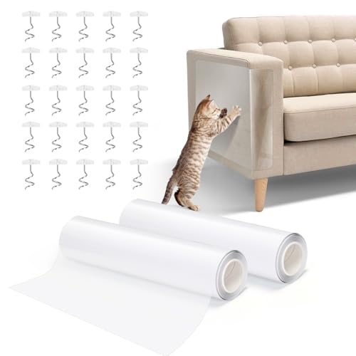 Nobleza Kratz Folie Katzen Selbstklebend, Kratzschutz Katze 20 x 300 cm, Kratzschutz Katze, Transparent Kratzschutzfolie für Sofa, Tür, Wand von Nobleza