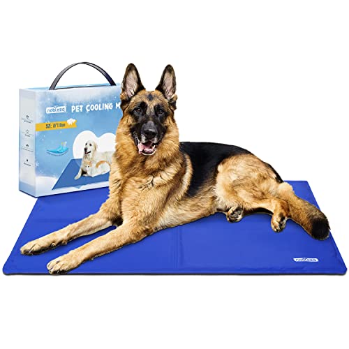 Nobleza - Kühlmatte Hunde Selbstkühlend Ungiftige Gelauflagen Welpe Katzenbett Kühlmatratze im Sommer, 110 * 70cm, Blau, XL von Nobleza