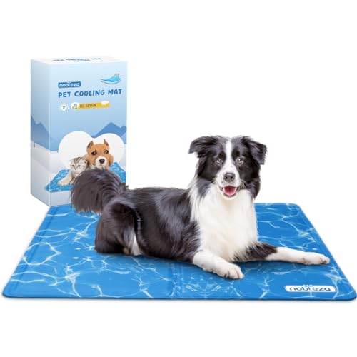 Nobleza - Kühlmatte Hunde Selbstkühlend Ungiftige Gelauflagen Welpe Katzenbett Kühlmatratze im Sommer, 65 * 50cm, Blau, M von Nobleza