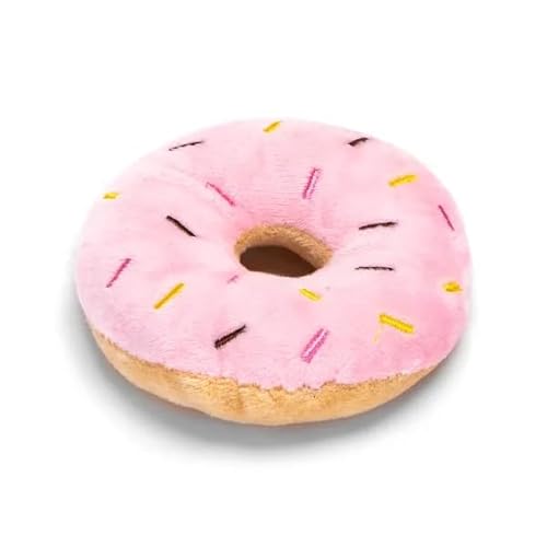 Nobleza - Plüsch-Hundespielzeug Donut - Kuscheliges Spielzeug für Hunde, Farbe:Pink, Größe:OneSize von Nobleza