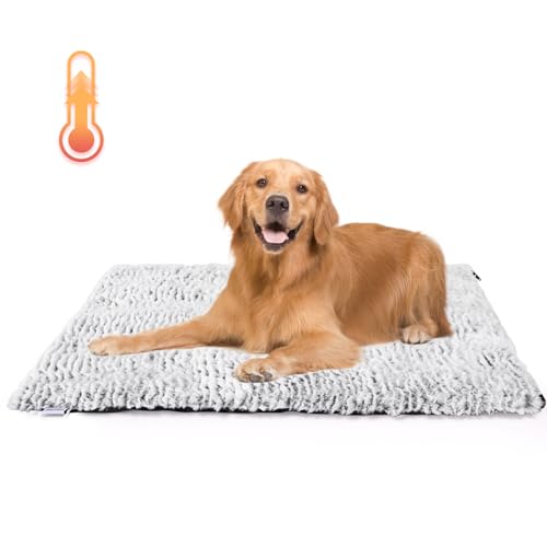 Nobleza Selbstheizende Decke für Hunde & Katzen, Wärmedecke Katze Ohne Strom Winter, Wärmematte Hund, Flauschig Waschbar, Thermodecke für Hunde Outdoor, Geräuschlos rutschfest, 115x70cm von Nobleza