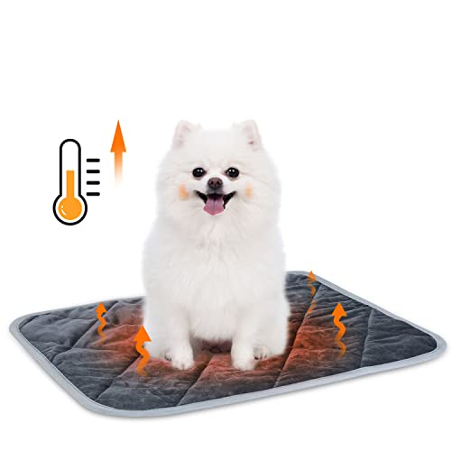 Nobleza Selbstheizende Decke für Katzen & Hunde, Haustiere Wärmematte, Waschbare Welpen Thermodecke, Selbstwärmende Winter Wärme Hundematte, Hund rutschfest Wärmedecke, Größe M 60x45cm von Nobleza