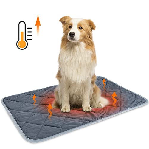 Nobleza Selbstheizende Decke für Katzen & Hunde, Haustiere Wärmematte, Waschbare Welpen Thermodecke, Selbstwärmende Winter Wärme Hundematte, Hund rutschfest Wärmedecke, Größe XL 88x58cm von Nobleza