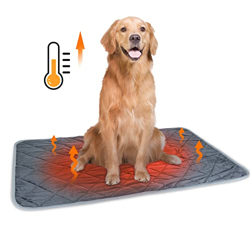 Nobleza Selbstheizende Decke für Katzen & Hunde, Haustiere Wärmematte, Waschbare Welpen Thermodecke, Selbstwärmende Winter Wärme Hundematte, Hund rutschfest Wärmedecke, Größe XXL 115x72cm von Nobleza