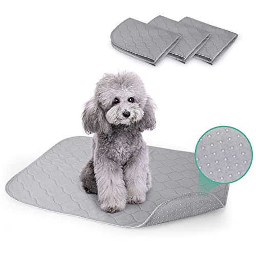 Nobleza - Trainingsunterlagen für Hunde, Inkontinenzunterlage Waschbar, Schnell Absorbierend welpenunterlagen für Haustiere, Hygieneunterlage für Welpen/Hunde/Katzen, 3 Stück (60 * 45cm), Grau von Nobleza