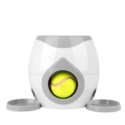 Interaktives Hundespielzeug – Belohnungsmaschine mit Tennisball für Langeweile und Spielspaß – perfekt für Hunde, Haustiere und pelzige Freunde (weiß) von NogrAx