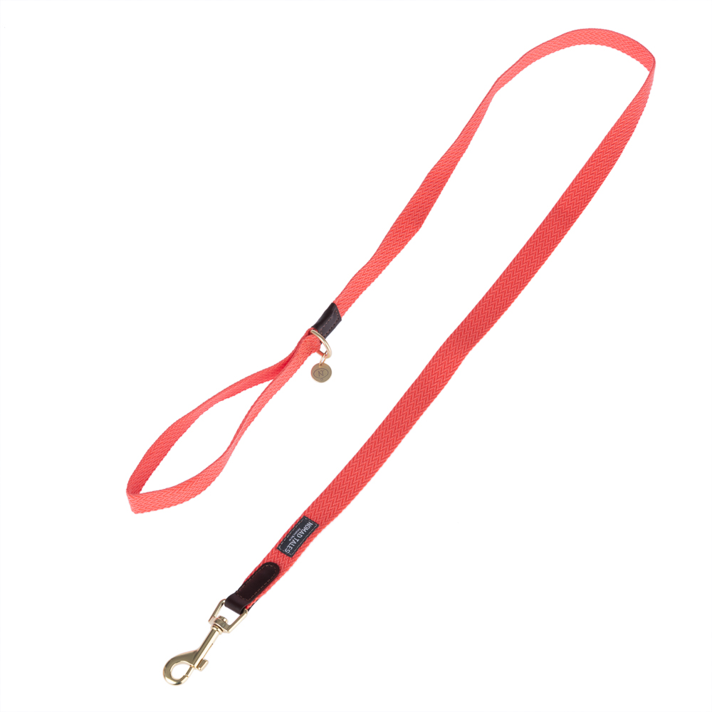 Nomad Tales Bloom Halsband, coral - Passende Leine: 120 cm lang, 20 mm breit von Nomad Tales