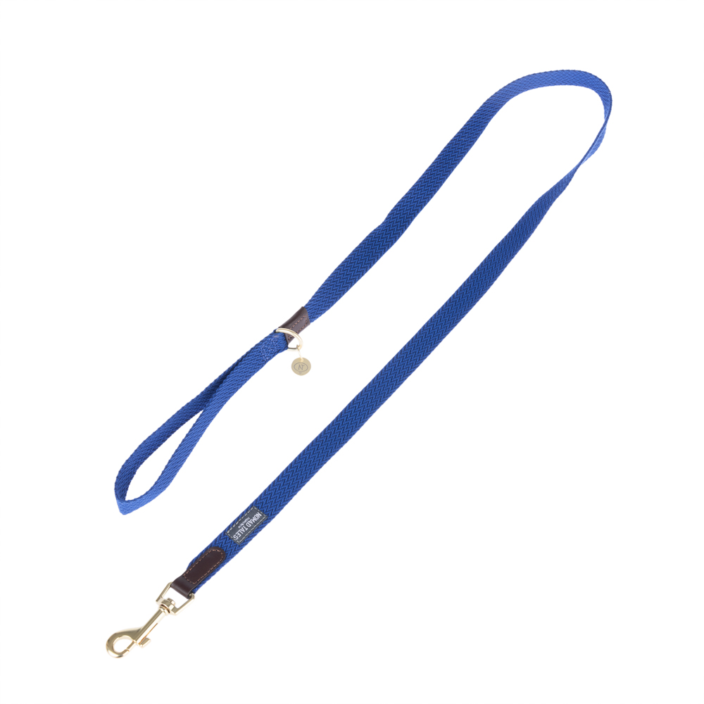 Nomad Tales Bloom Halsband, sapphire - Passende Leine: 120 cm lang, 20 mm breit von Nomad Tales