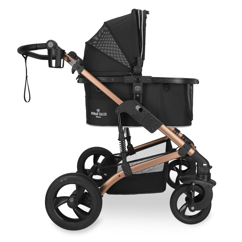 Nomad Tales Calma Pet Stroller, rose gold - L 82 x B 65 x H 102 cm / bis 15 kg von Nomad Tales