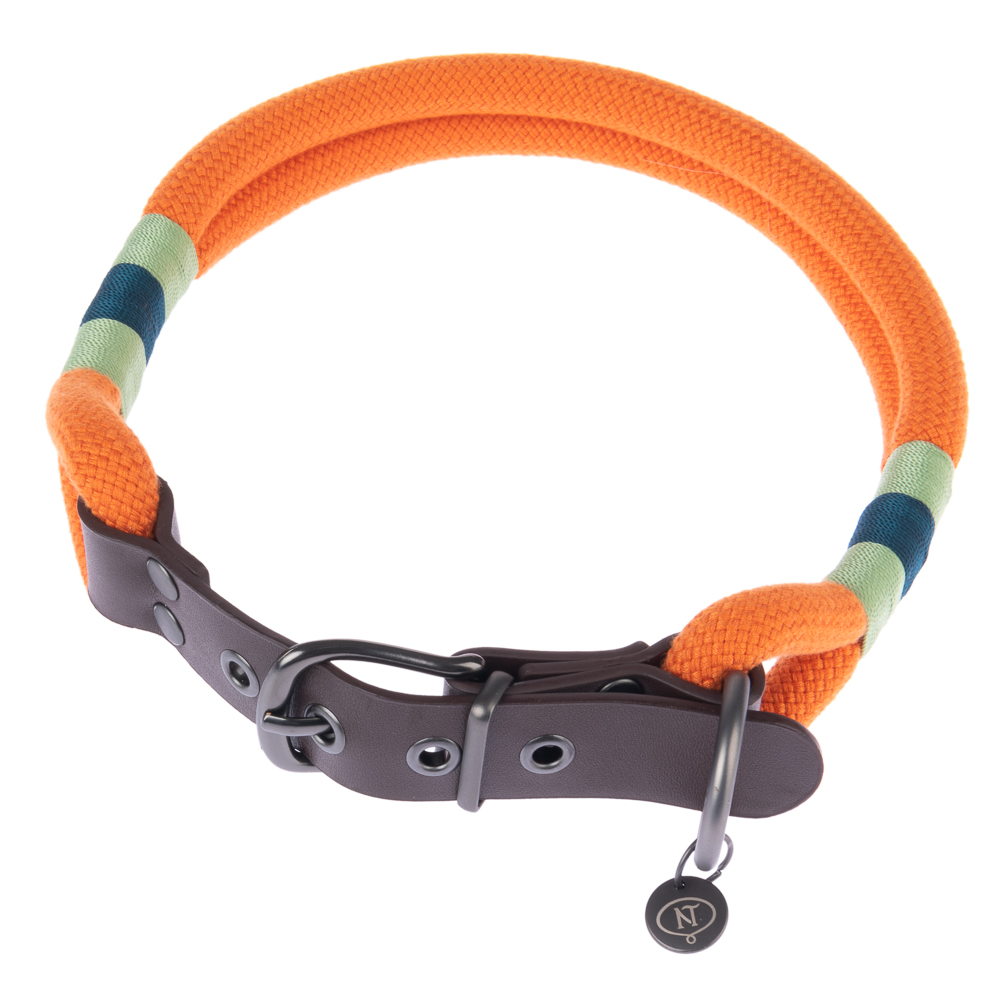 Nomad Tales Spirit Halsband, tangerine - Größe S: 36 - 40 cm Halsumfang, 30 mm breit von Nomad Tales