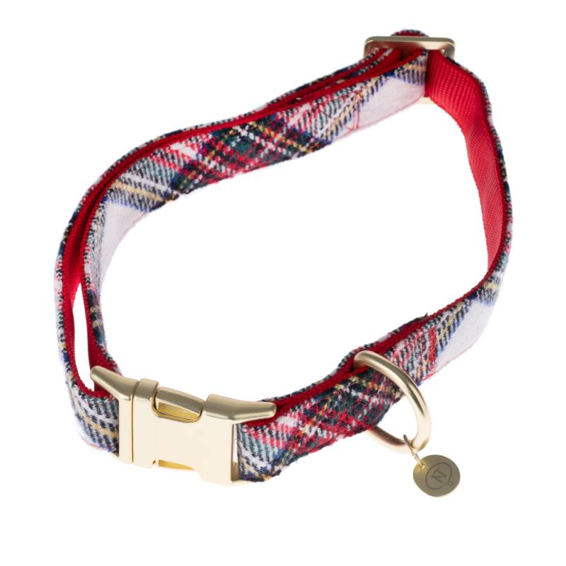 Nomad Tales Tartan: Halsband, Leine, Kotbeutelspender, Scrunchie - Halsband Größe L: 42-66 cm Halsumfang von Nomad Tales