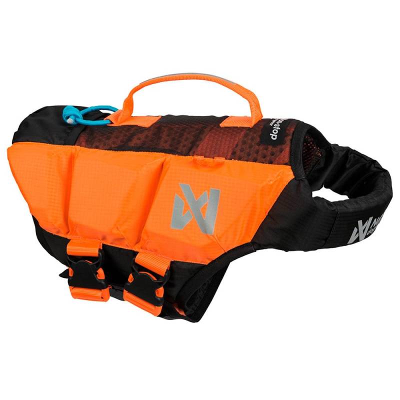 Non-stop dogwear® Hunde-Schwimmweste Protector Life Jacket black/orange, Rückenlänge: ca. 18 cm, Brustumfang: ca. 32 - 45 cm von Non-stop dogwear®