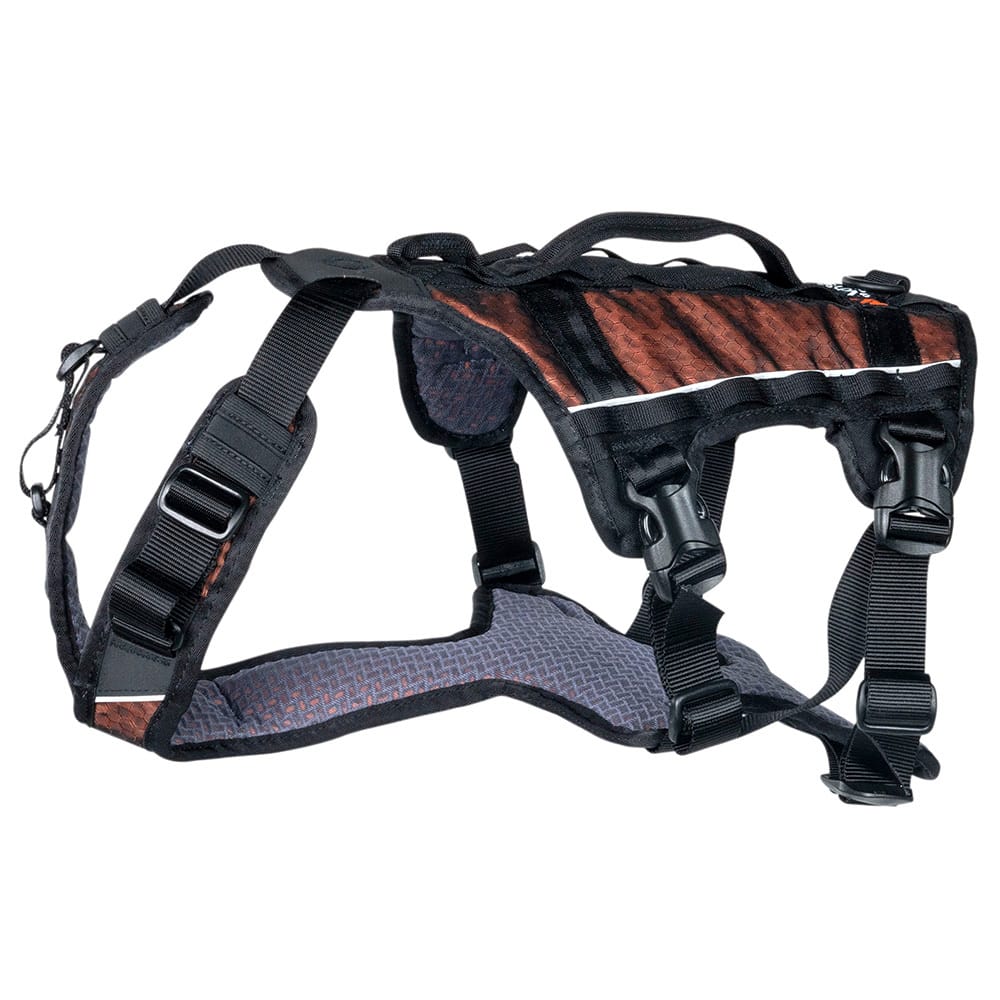 Non-stop dogwear® Hundegeschirr Rock Harness Long black/orange, Gr. L, Rückenlänge: ca. 36 cm, Brustumfang: ca. 72 - 102 cm, Halsumfang: ca. 51 - 69 cm von Non-stop dogwear®