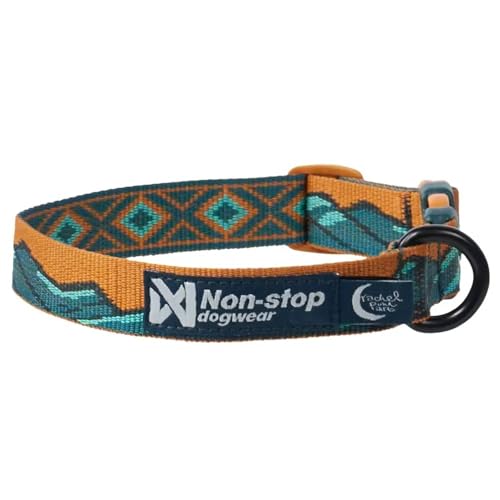 Non-Stop Dogwear Trail Quest Halsband Rachel Pohl Edition, Blaugrün/Eiche, L von Non-stop dogwear