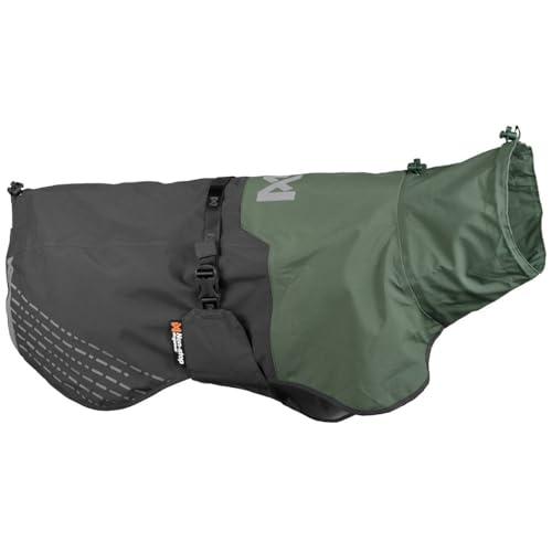 Non-stop dogwear Fjord Raincoat Grey/Green |2963| Regenschutz, Größe:24 von Non-stop dogwear