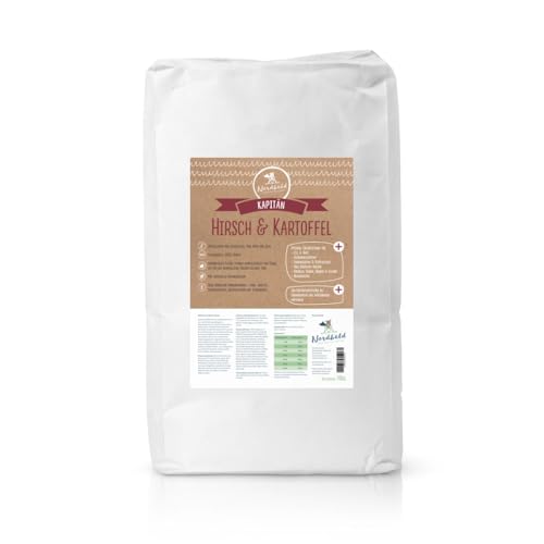 Nordheld Kapitän Hirsch & Kartoffel | Hypoallergenes Hundefutter mit Hirsch als einziger tierischer Eiweißquelle | Super Premium Trockenfutter für ausgewachsene Hunde (10 kg) von Nordheld