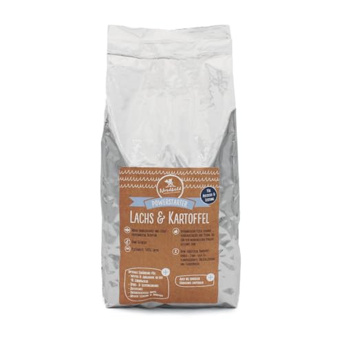 Nordheld Powerstarter Lachs & Kartoffel | Hochleistungs Hundefutter mit Lachs als einziger tierischer Eiweißquelle | Super Premium Trockenfutter für Junge oder Hunde mit hohem Energiebedarf (1 kg) von Nordheld