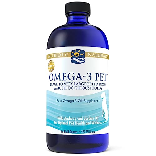 Nordic Naturals, Omega-3 Pet, Fischöl für große und sehr große Hunderassen, 473ml, Laborgeprüft, Sojafrei, Glutenfrei, Ohne Gentechnik von Nordic Naturals