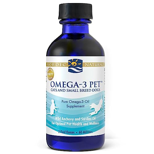 Nordic Naturals, Omega-3 Pet, Fischöl für Katzen und kleine Hunde, 60ml, Laborgeprüft, Sojafrei, Glutenfrei, Ohne Gentechnik von Nordic Naturals