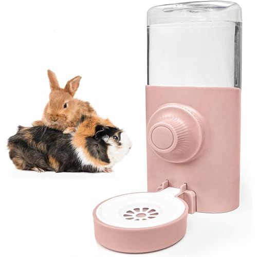 Norhogo Automatischer Wasserspender Kaninchen, automatischer wasserspender Kaninchen, 600 ML Hängend Haustier Trinkflasche Meerschweinchen Hamster Chinchilla Frettchen Rosa, OneSize von Norhogo