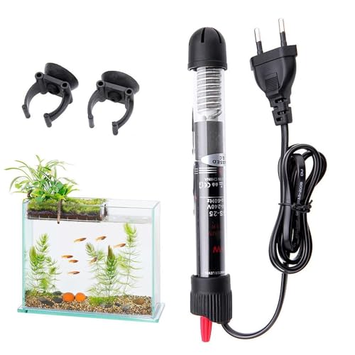 Norhogo Heizstab für Aquarien, automatischer thermostatischer für Aquarien, Temperatur Einstellbare Aquarium Heizer Mit Saugnäpfen, Thermostat Aquarienheizer für Fischtanks und Aquarium (30L 25W) von Norhogo