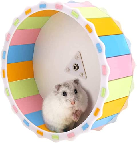 Norhogo Kleintierspielzeug Laufrad, Hamsterrad, leises Hamsterrad, für Kleintiere, Hamster, Rennmäuse, Meerschweinchen, Streifenhörnchen, Chinchillas (Bunt) von Norhogo