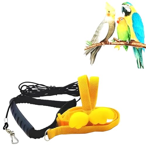 Norhogo Papageien Vogel Geschirr und Leine Verstellbares Papageien Geschirr Leine Training Outdoor Pet Supplies Flying Rope für Papageien Tauben Vögel von Norhogo