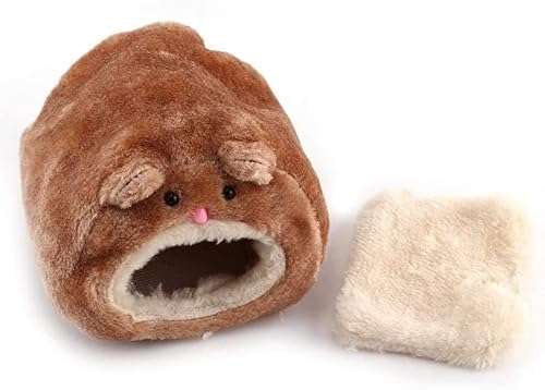 Norhogo Ratten Hamster Winter Warm Fleece Plüsch Hamster Bett, niedliche Hamster Haustier Haus Winter warme Plüsch Hängematte für Hamster, Ratten und Kaninchen, Warm und Weiches Bett von Norhogo