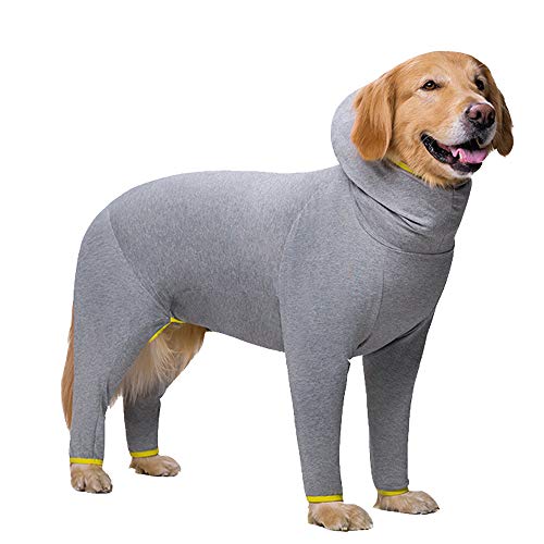 Hundekleidung, Haustier-Schlafanzug, elastisch, Anti-Haar, staubdicht, vierbeinig, Kleidung für mittelgroße Hunde, große Hunde (28, grau) von Nother