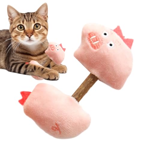 Novent Cat Chew Spielzeug, Silberwein Spielzeug für Katzen, Silberfisch-Tierform Kauen Spielzeug, Niedlich bereicherndes Spielzeug zum Beißen, Entspannen, tragbares Kätzchen Spielzeug zum Reinigen von von Novent