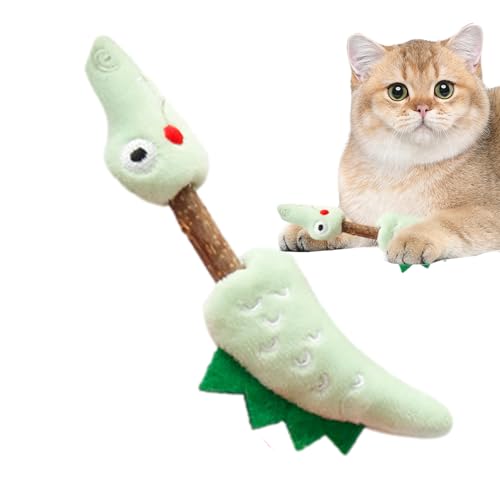 Novent Cat Chew Spielzeug, Silberwein Spielzeug für Katzen,Interaktive Tierform Bandspielzeug - Tragbares Kätzchen Spielzeug zum Reinigen von Zähnen und beißsichere Haustierspielzeug für drinnen und von Novent