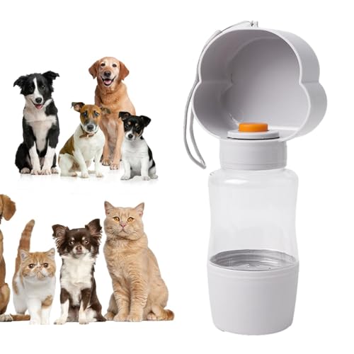 Novent Reise-Wassernapf für Hunde - 400 ml Outdoor-Wasserflasche und Futterbehälter für Hunde | Trinkzubehör für Haustiere zum Picknicken, Reisen, Camping, Wandern, Spazierengehen von Novent