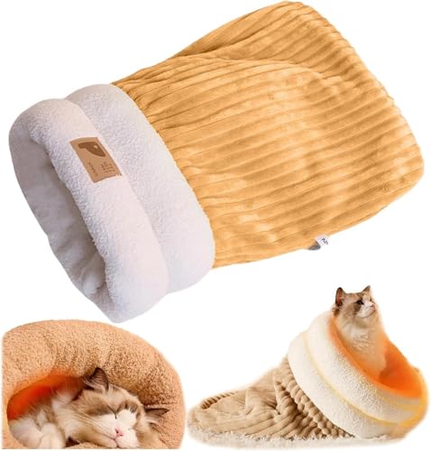 Cat Sleeping Bag | Katzenschlafsack | Katzen Schlafsack | Gemütlicher Winterschlafsack Für Katzen | Warmer Katzenschlafsack Für Drinnen Und Draußen | 360°-Wicklung von Novgorod