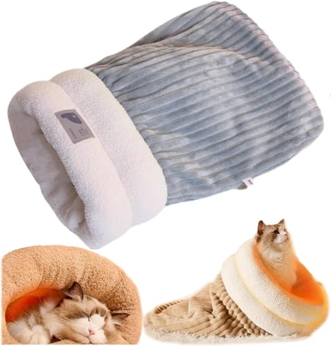 Cat Sleeping Bag | Katzenschlafsack | Katzen Schlafsack | Gemütlicher Winterschlafsack Für Katzen | Warmer Katzenschlafsack Für Drinnen Und Draußen | 360°-Wicklung von Novgorod