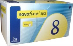 Novofine 8 30 G, 100 Stück von Johnson & Johnson