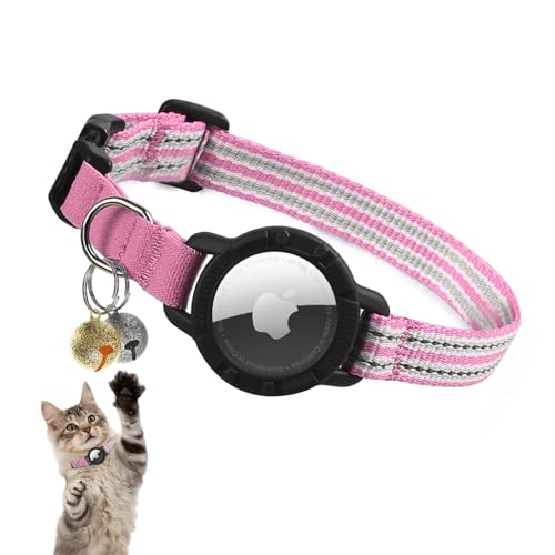 Airtag Katzenhalsband, Reflektierend Katzenhalsbänder mit Apple Air Tag Halter, Leichtes Elastisches Sicherheits Katzen Halsband, Tracker Halsband für Katzen, Kätzchen und Welpen Airtag Katzenhalsband, Reflektierend Katzenhalsbänder mit Apple Air Tag Halter, Leichtes Elastisches Sicherheits Katzen Halsband, Tracker Halsband für Katzen, Kätzchen und Welpen von NozlaID